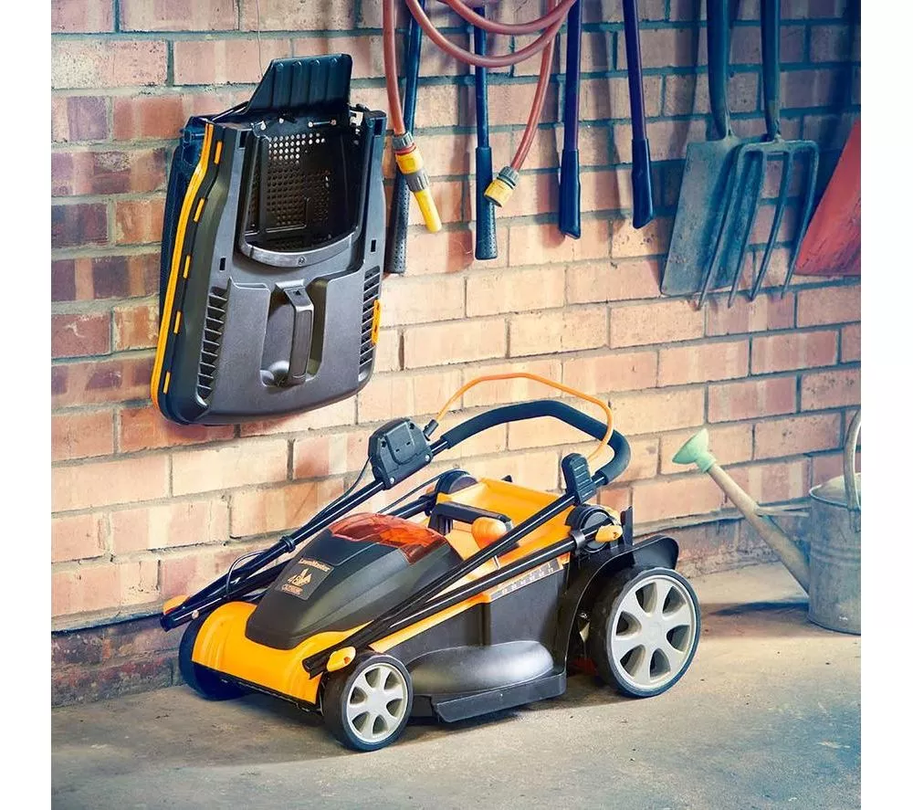 LAWNMASTER CLMF4841E-01 Cordless Rotary Lawn Mower - Orange & Black - Image 12