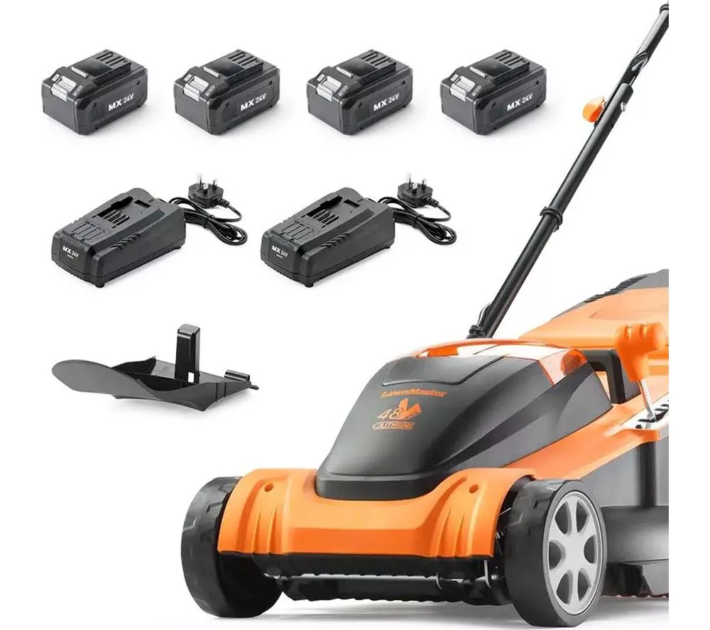 LAWNMASTER CLMF4841E-01 Cordless Rotary Lawn Mower - Orange & Black - Image 13