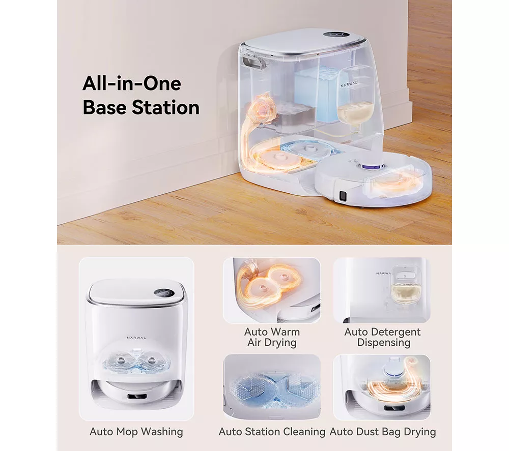 NARWAL Freo X Ultra Robot Mop & Vacuum Cleaner - White - Image 7