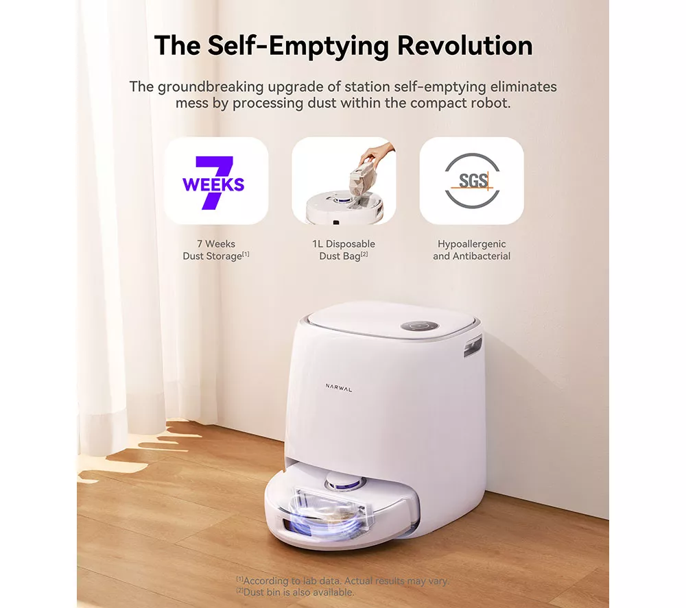 NARWAL Freo X Ultra Robot Mop & Vacuum Cleaner - White - Image 9