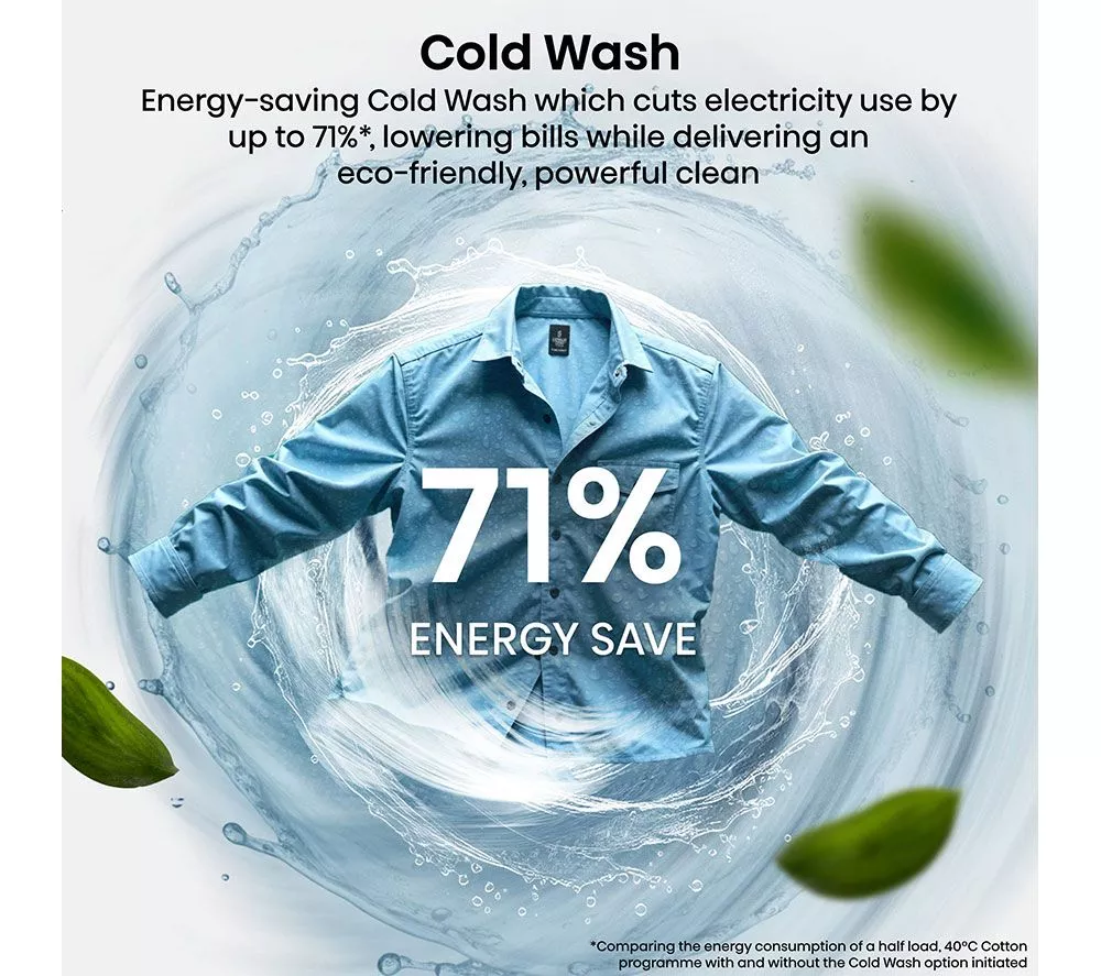 HISENSE KitchenFit 5i Series WD5I9043BBFS WiFi-enabled 9 kg Washer Dryer - Black