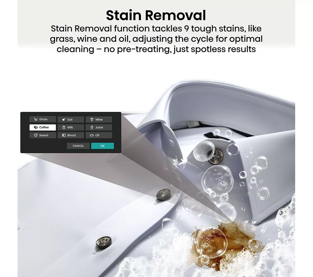 HISENSE KitchenFit 5i Series WD5I9043BBFS WiFi-enabled 9 kg Washer Dryer - Black