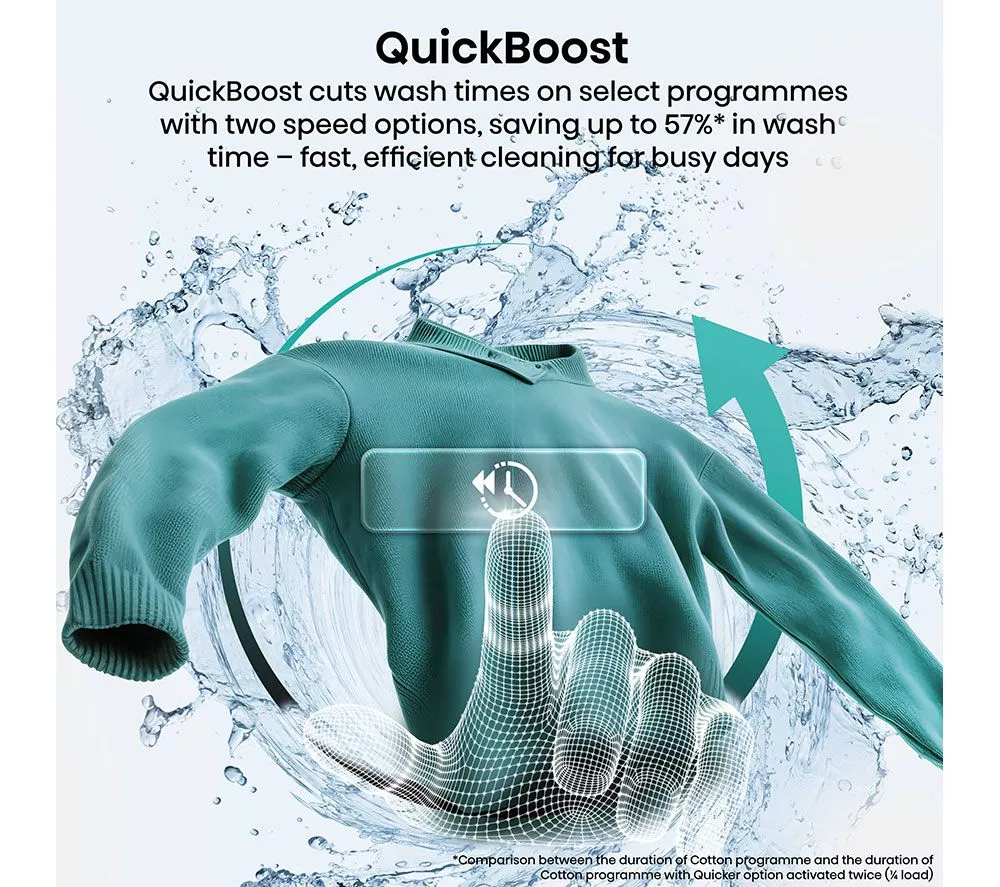 HISENSE KitchenFit 5i Series WD5I9043BBFS WiFi-enabled 9 kg Washer Dryer - Black