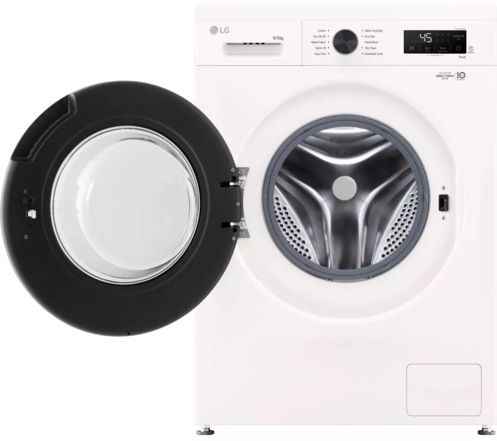LG X10 Series Direct Drive W4X1085NWK WiFi-enabled 8 kg Washer Dryer - White - Image 2