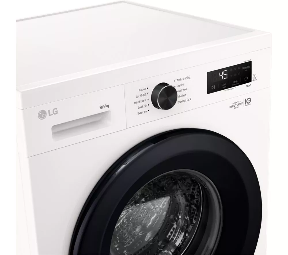 LG X10 Series Direct Drive W4X1085NWK WiFi-enabled 8 kg Washer Dryer - White - Image 6