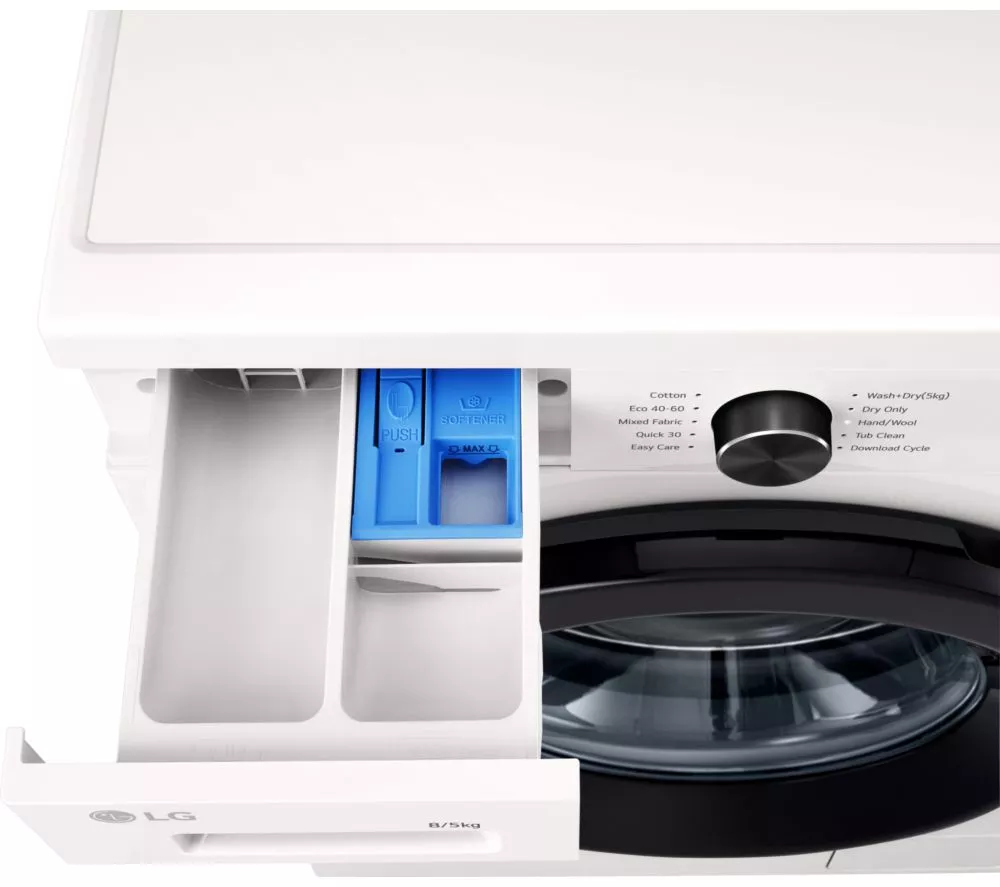 LG X10 Series Direct Drive W4X1085NWK WiFi-enabled 8 kg Washer Dryer - White - Image 8