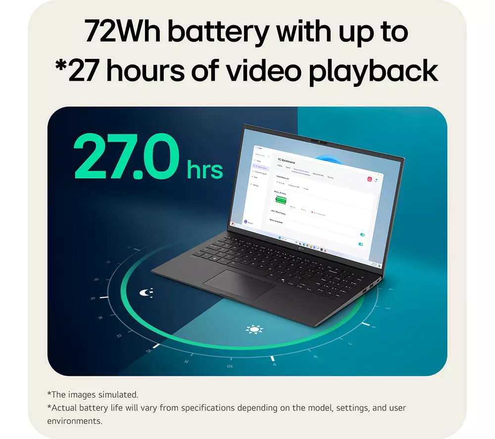 LG gram 15Z80T-G.AU78A1 15.6” Laptop, Copilot+ PC - AMD Ryzen AI 7, 1 TB SSD, Black - Image 5