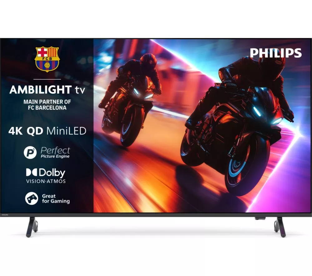 PHILIPS MLED910 75" QD-Mini LED 4K HDR Ambilight Smart TV with Freely - 75MLED910/12