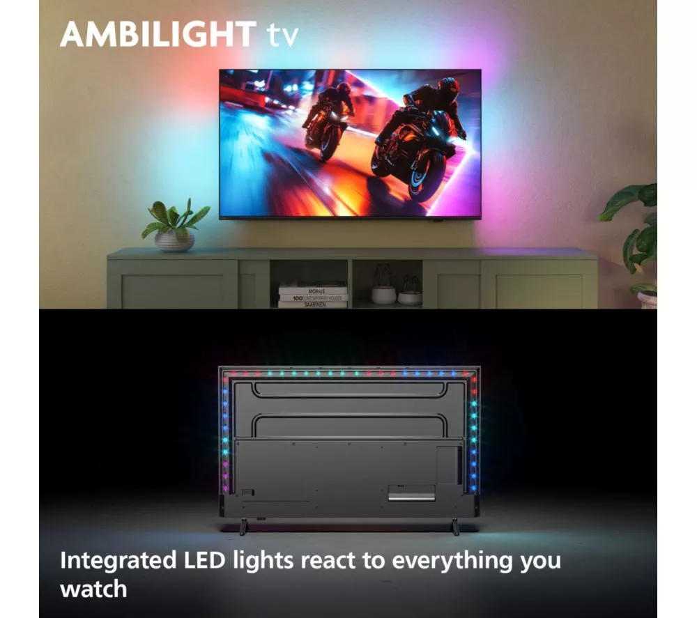 PHILIPS MLED910 75" QD-Mini LED 4K HDR Ambilight Smart TV with Freely - 75MLED910/12