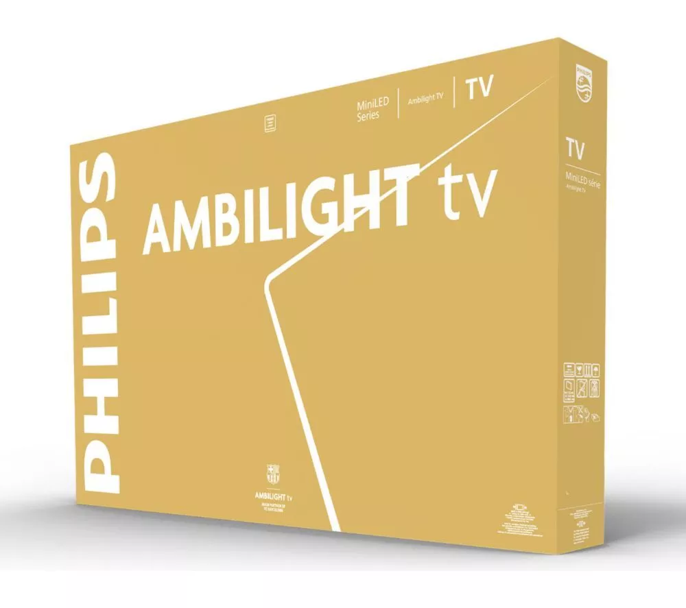 PHILIPS MLED910 75" QD-Mini LED 4K HDR Ambilight Smart TV with Freely - 75MLED910/12