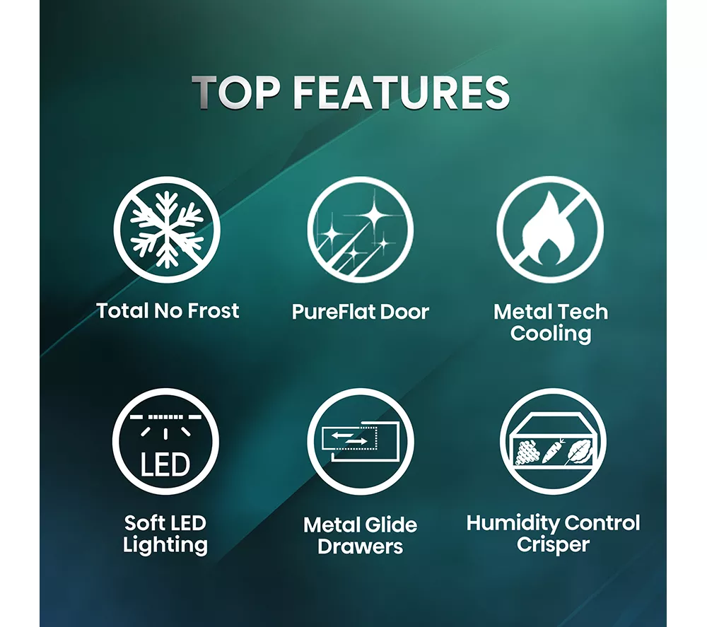 HISENSE PureFlat RF632N4AIE1 Fridge Freezer - Stainless Steel - Image 3