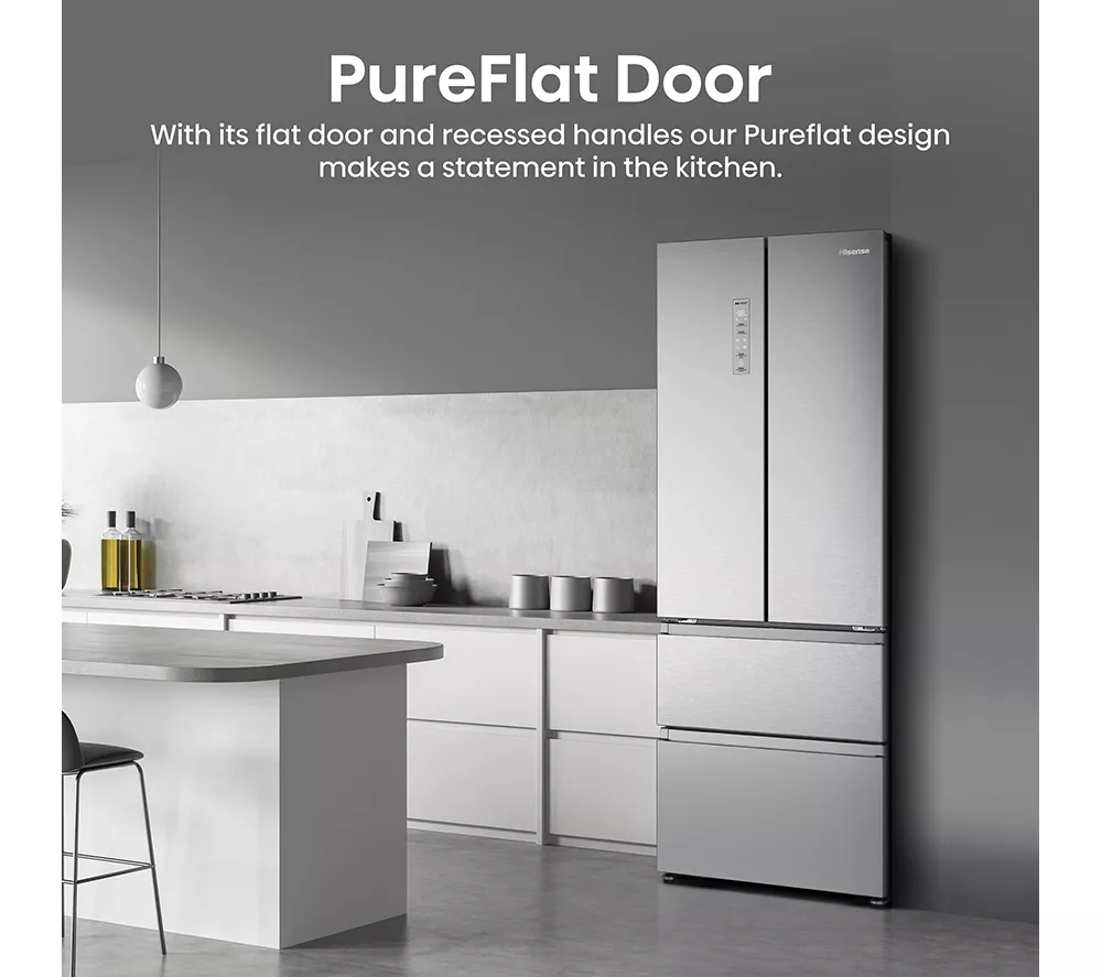 HISENSE PureFlat RF632N4AIE1 Fridge Freezer - Stainless Steel - Image 5