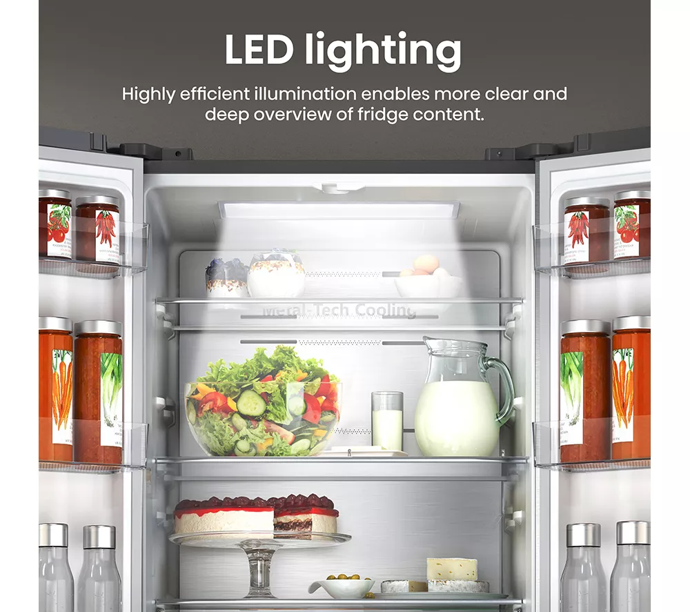 HISENSE PureFlat RF632N4AIE1 Fridge Freezer - Stainless Steel - Image 6