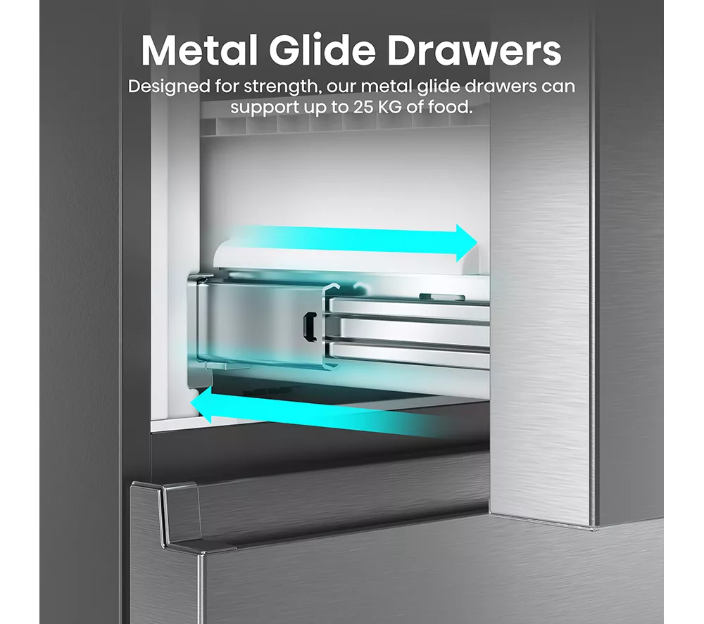 HISENSE PureFlat RF632N4AIE1 Fridge Freezer - Stainless Steel - Image 7