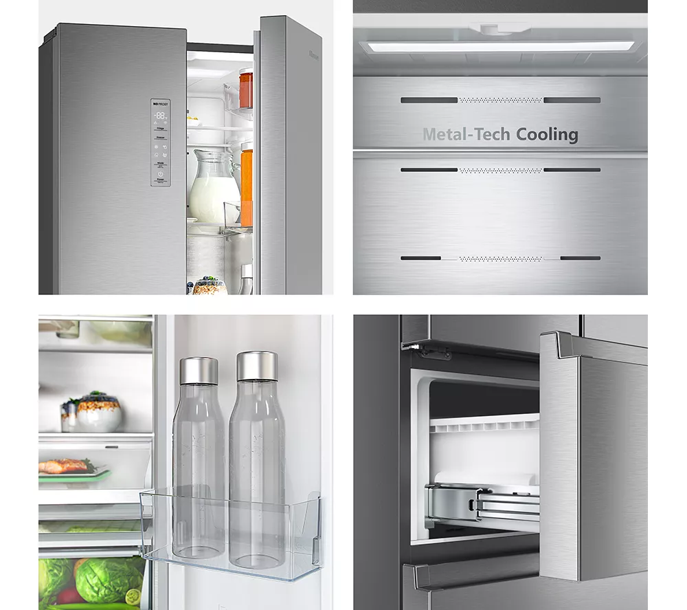 HISENSE PureFlat RF632N4AIE1 Fridge Freezer - Stainless Steel - Image 9