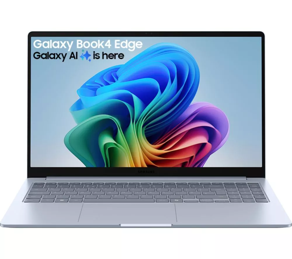 SAMSUNG Galaxy Book4 Edge 15.6" Laptop, Copilot+ PC - Snapdragon X, 256 GB UFS, Sapphire Blue