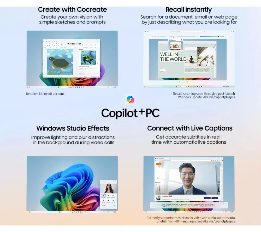 SAMSUNG Galaxy Book4 Edge 15.6" Laptop, Copilot+ PC - Snapdragon X, 256 GB UFS, Sapphire Blue - Image 4