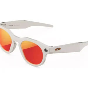 OAKLEY Meta HSTN Glasses - Warm Grey, Prizm Ruby