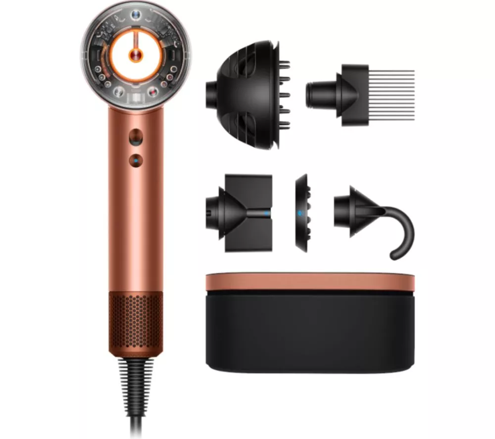 DYSON Supersonic Nural Curly+Coily Hair Dryer - Amber Silk & Pink Champagne