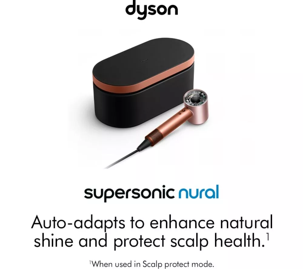 DYSON Supersonic Nural Curly+Coily Hair Dryer - Amber Silk & Pink Champagne - Image 2