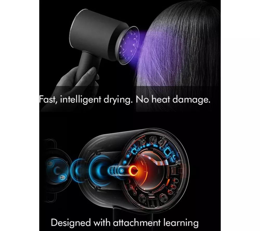 DYSON Supersonic Nural Curly+Coily Hair Dryer - Amber Silk & Pink Champagne - Image 3