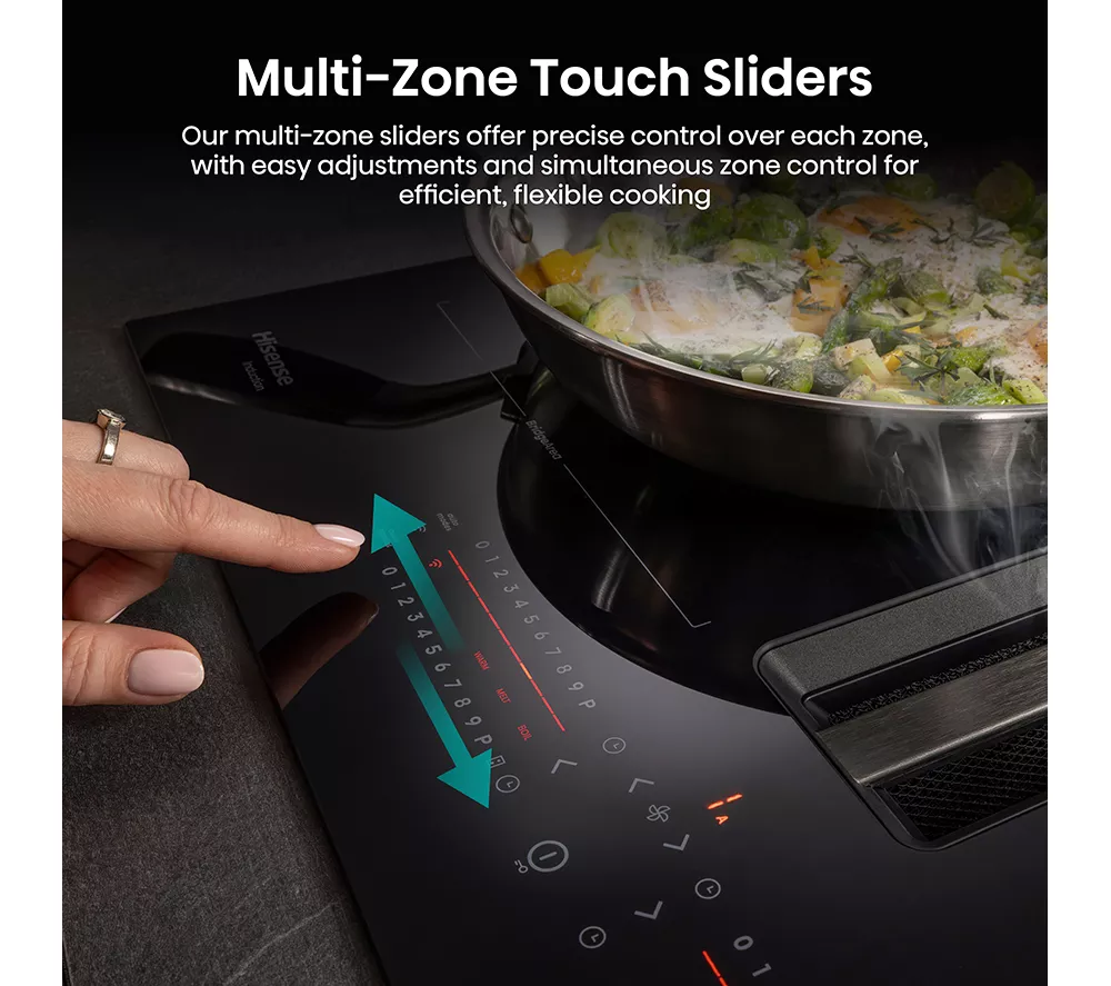 HISENSE Hi6 HEH8432BSCWF 83 cm Vented Induction Hob with Bridge Zone - Black - Image 4