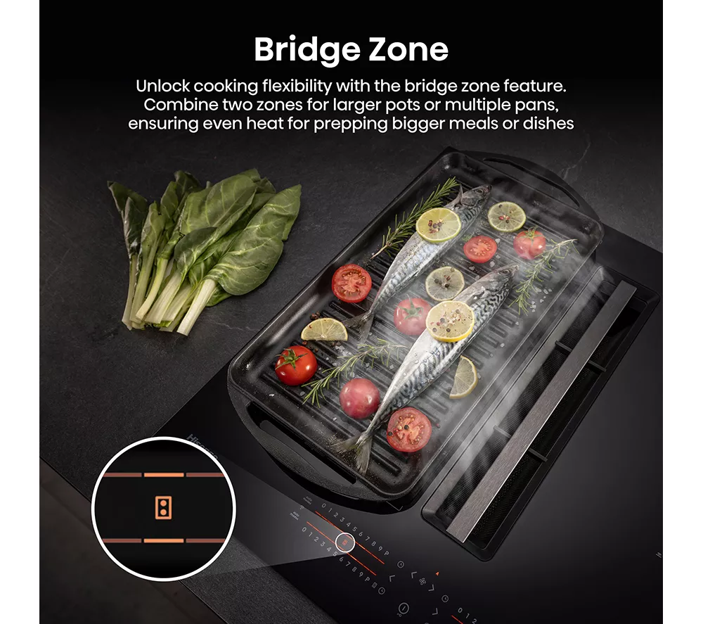 HISENSE Hi6 HEH8432BSCWF 83 cm Vented Induction Hob with Bridge Zone - Black - Image 8