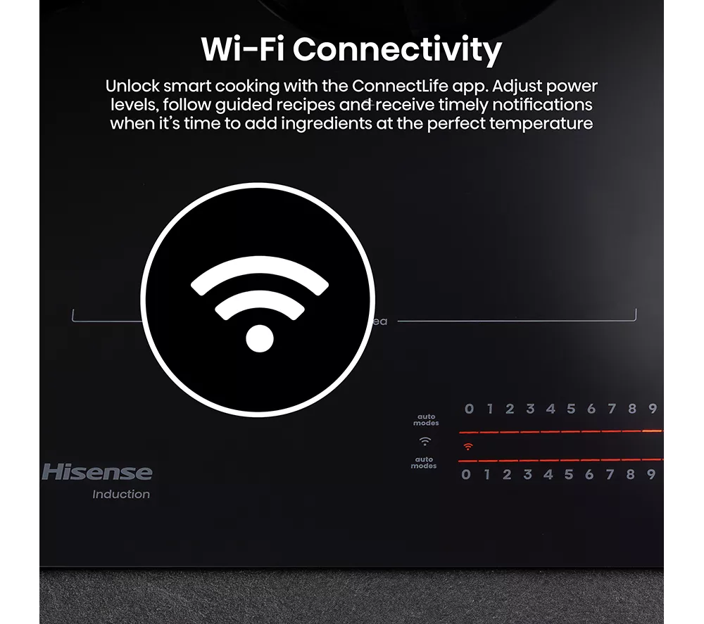 HISENSE Hi6 HEH8432BSCWF 83 cm Vented Induction Hob with Bridge Zone - Black - Image 16