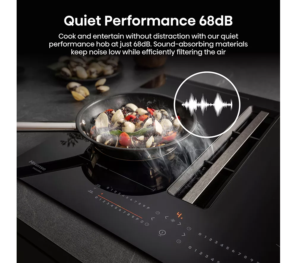 HISENSE Hi6 HEH8432BSCWF 83 cm Vented Induction Hob with Bridge Zone - Black - Image 20