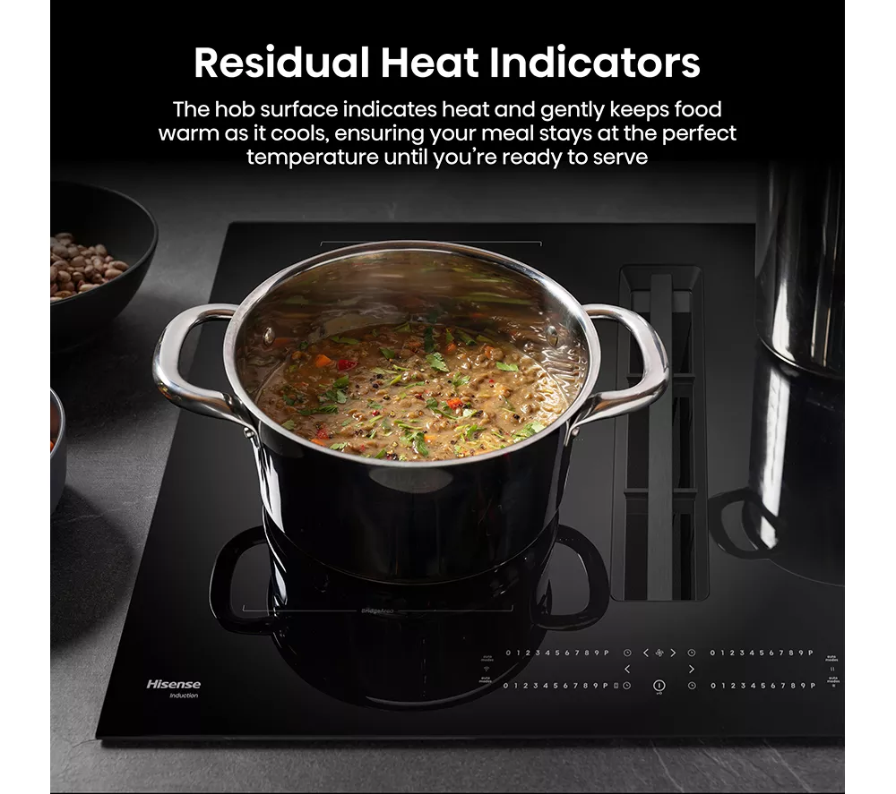 HISENSE Hi6 HEH8432BSCWF 83 cm Vented Induction Hob with Bridge Zone - Black - Image 22
