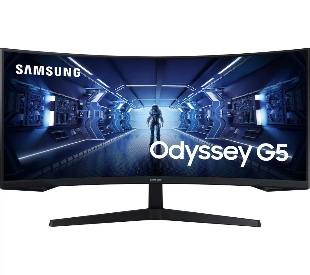 SAMSUNG Odyssey G5 LC34G55TWWPXXU Wide Quad HD 34" Curved VA LCD Gaming Monitor - Black