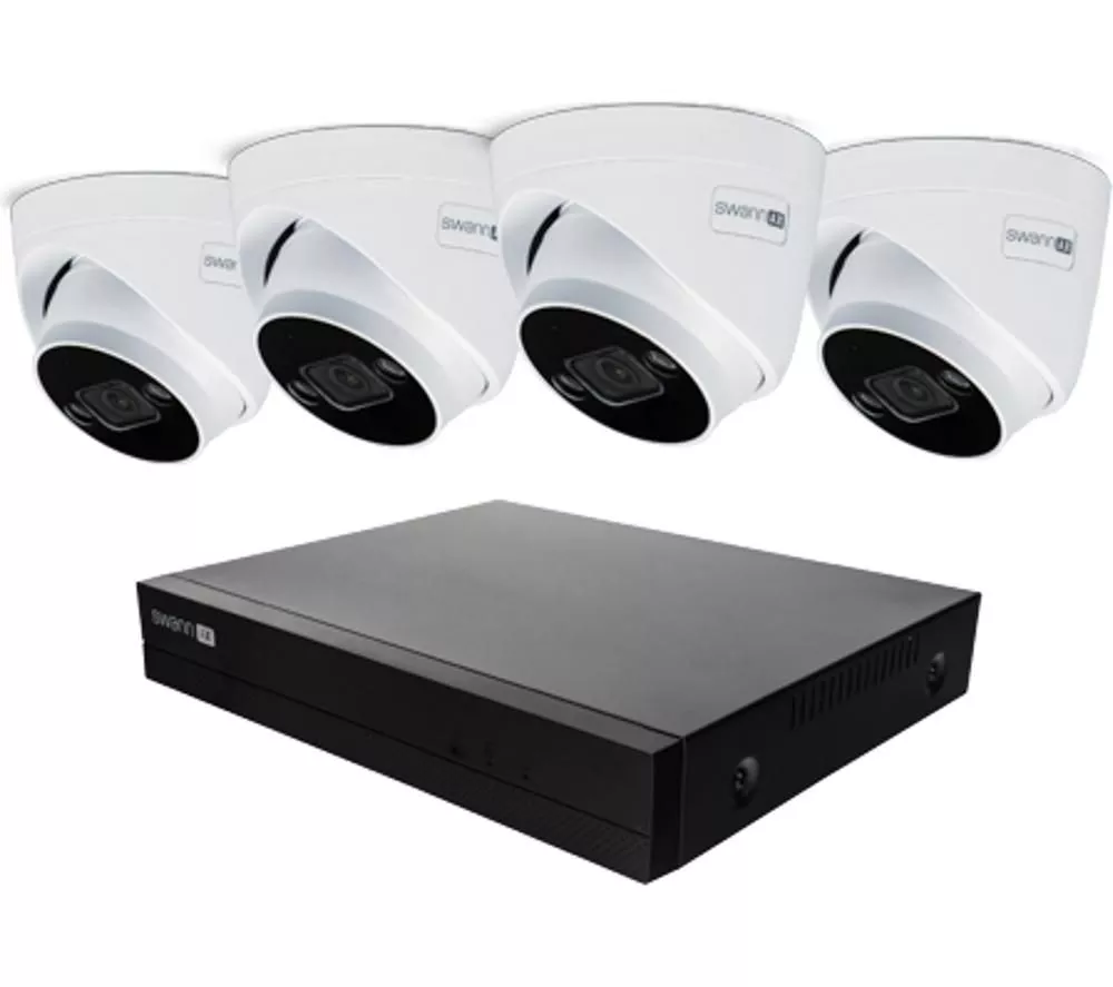 SWANN AdvancedX SWNVK-8ADVANX4D 8-channel 4K Ultra HD NVR Security System - 1TB, 4 Dome Cameras