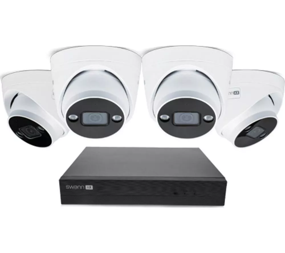 SWANN AdvancedX SWNVK-8ADVANX4D 8-channel 4K Ultra HD NVR Security System - 1TB, 4 Dome Cameras
