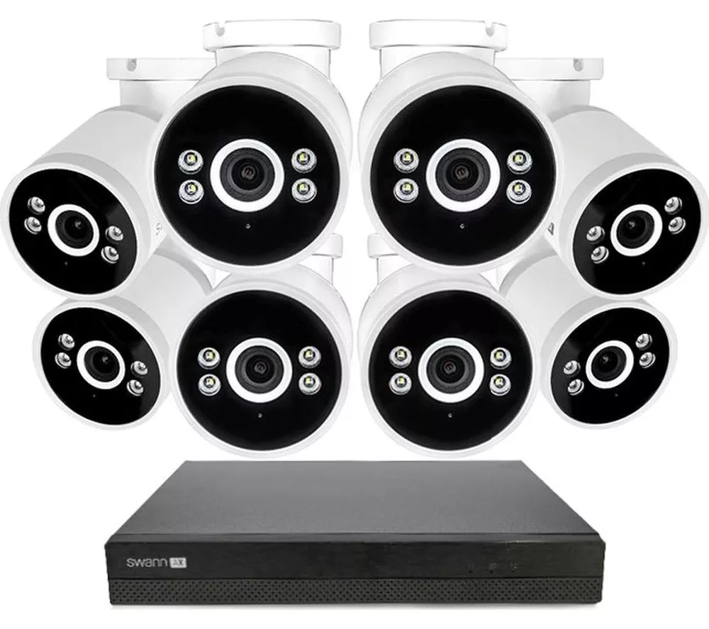 SWANN AdvancedX SWNVK-16ADVANX8B 16-channel 4K Ultra HD NVR Security System - 2TB, 8 Bullet Cameras