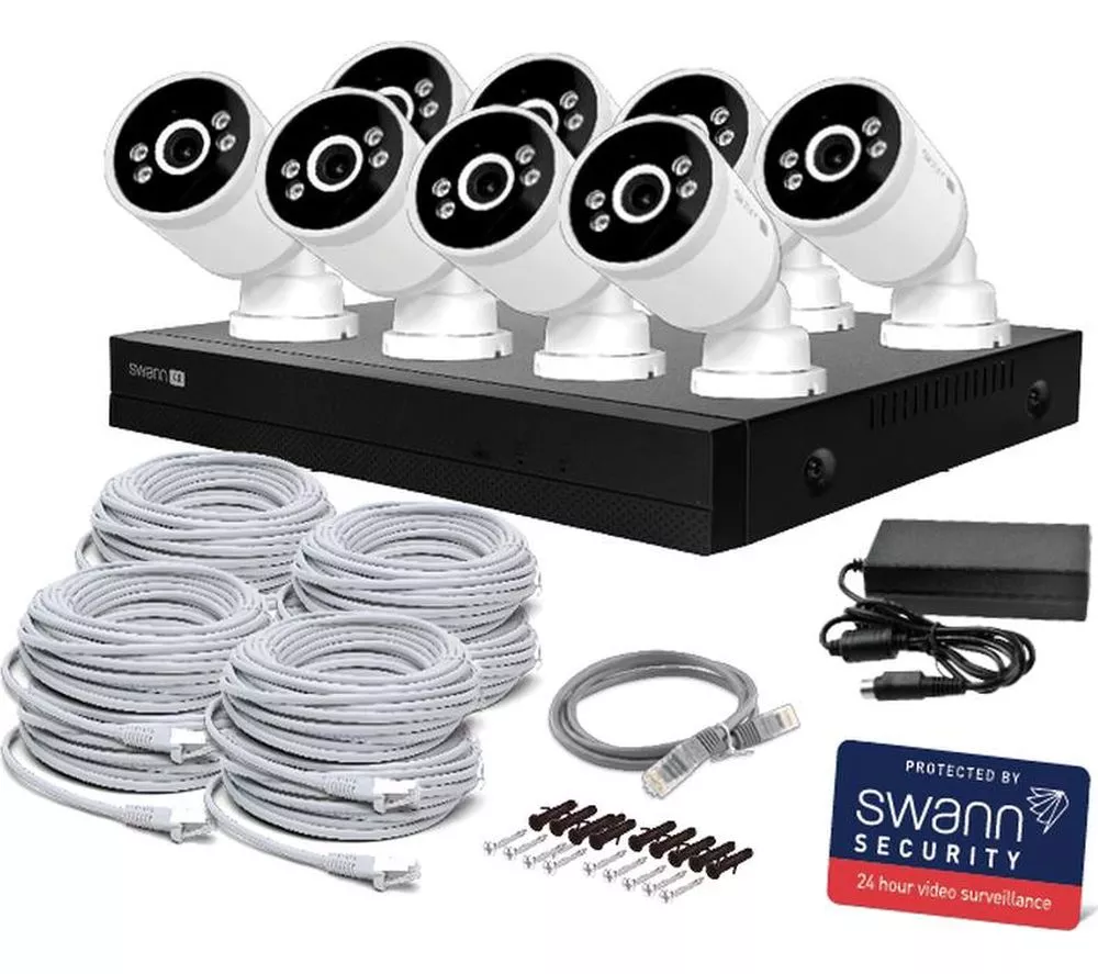 SWANN AdvancedX SWNVK-16ADVANX8B 16-channel 4K Ultra HD NVR Security System - 2TB, 8 Bullet Cameras