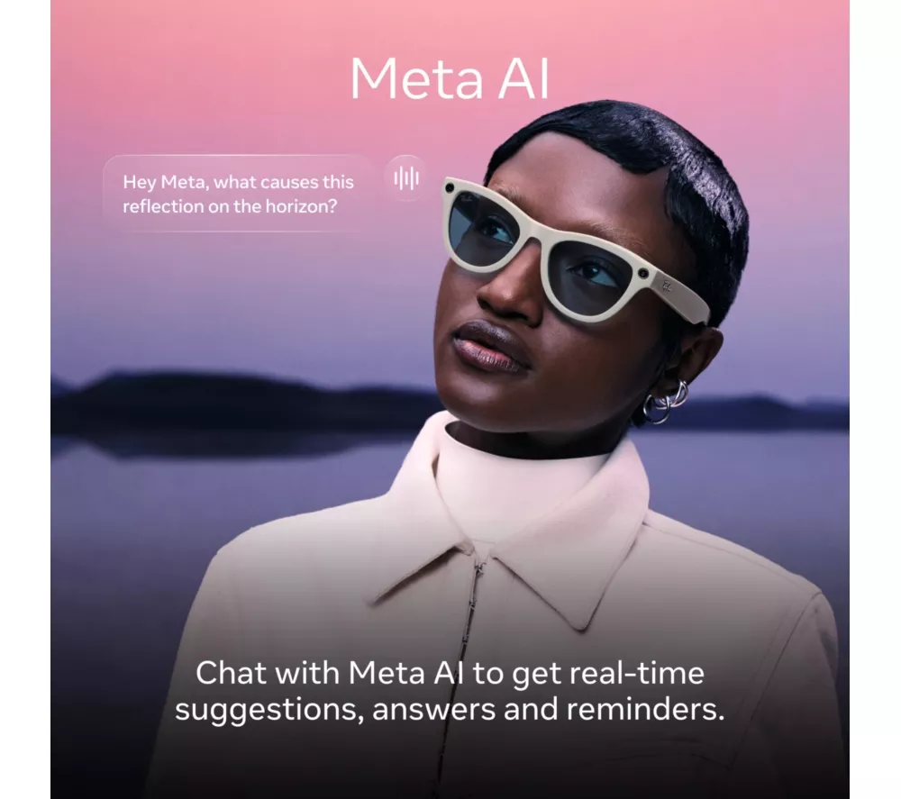 RAY-BAN Meta Wayfarer (Gen 2) Glasses - Matte Black with Gradient Graphite Lenses - Image 3