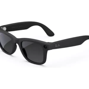 RAY-BAN Meta Wayfarer (Gen 2) Glasses - Matte Black with Polarised Gradient Graphite Lenses, Large