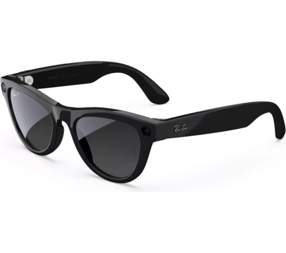 RAY-BAN Meta Skyler (Gen 2) Glasses - Shiny Black with Polarised Gradient Graphite Lenses