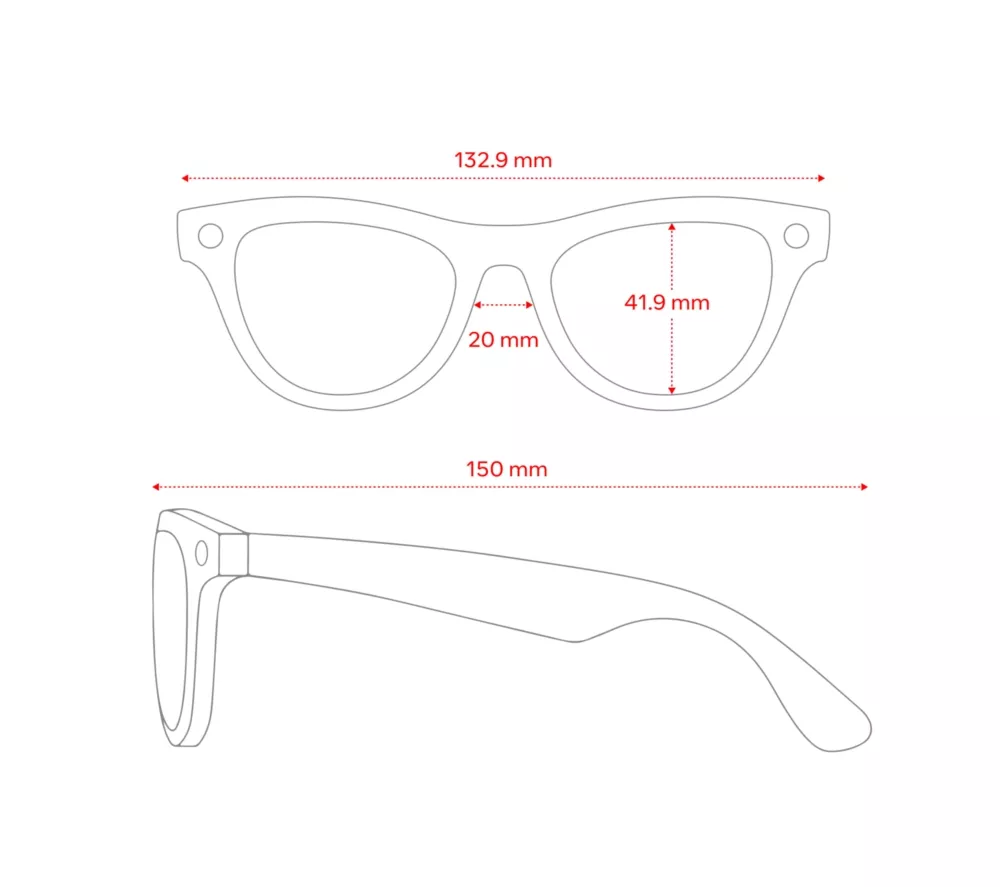 RAY-BAN Meta Skyler (Gen 2) Glasses - Shiny Black with Polarised Gradient Graphite Lenses - Image 7