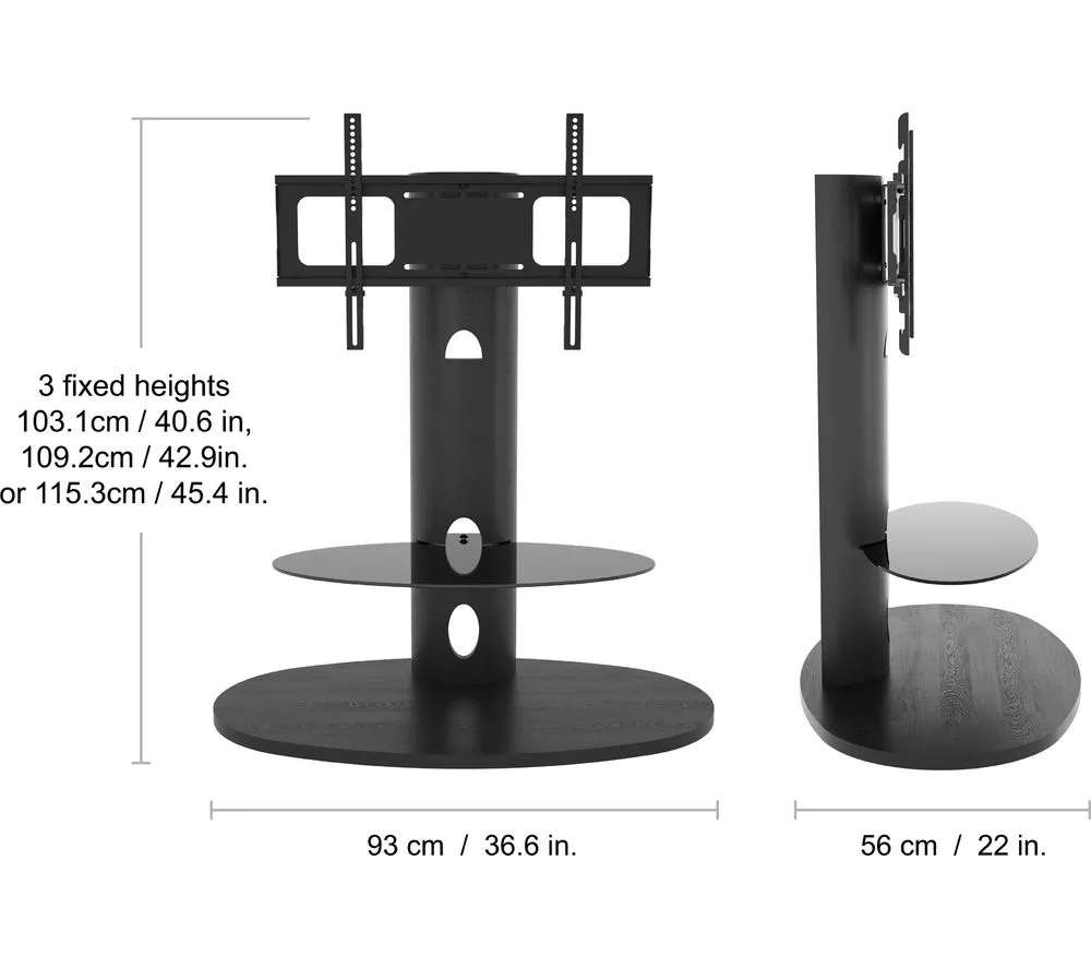 AVF Chepstow 930 FSL930CHEB TV Stand with Bracket - Black