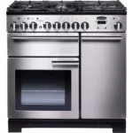 RANGEMASTER Professional Deluxe 90 Dual Fuel Range Cooker - Stainless Steel