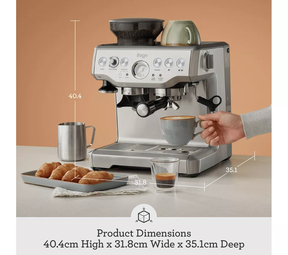 SAGE The Barista Express BES875 Bean to Cup Coffee Machine - Stainless Steel - Image 7