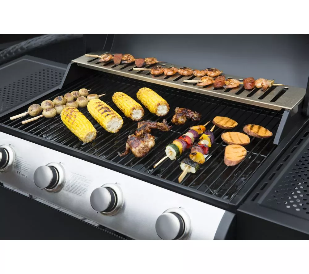 GEORGE FOREMAN GFGBBQ4B Portable 4 Burner Grill Gas BBQ - Black