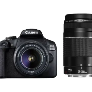 CANON EOS 2000D DSLR Camera with EF-S 18-55 mm f 3.5-5.6 III & EF 75-300 mm f 4-5.6 III Lens