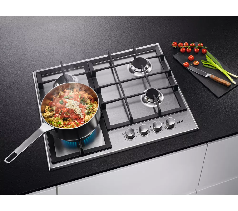 AEG HGB64200SM 60 cm Gas Hob - Stainless Steel