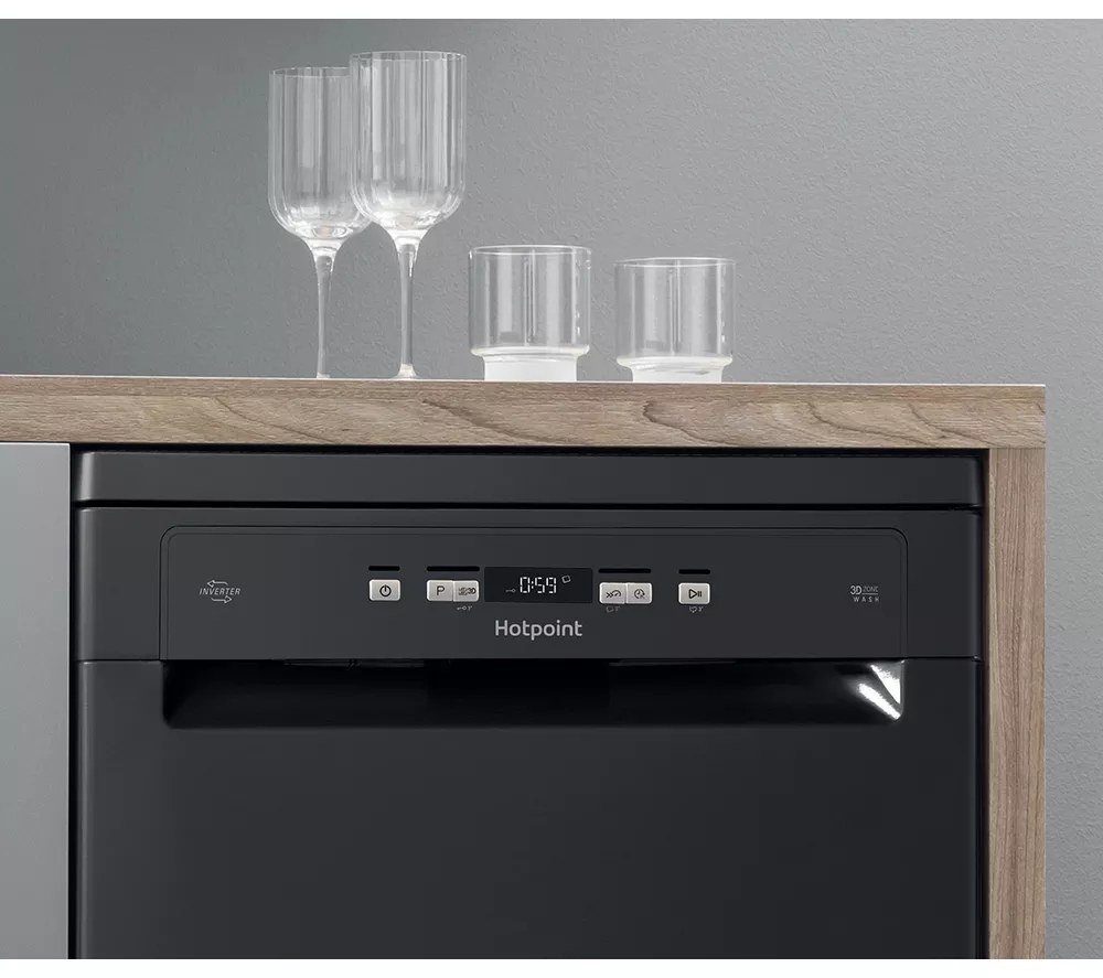HOTPOINT HFC 3C26 WC B UK Full-size Dishwasher - Black