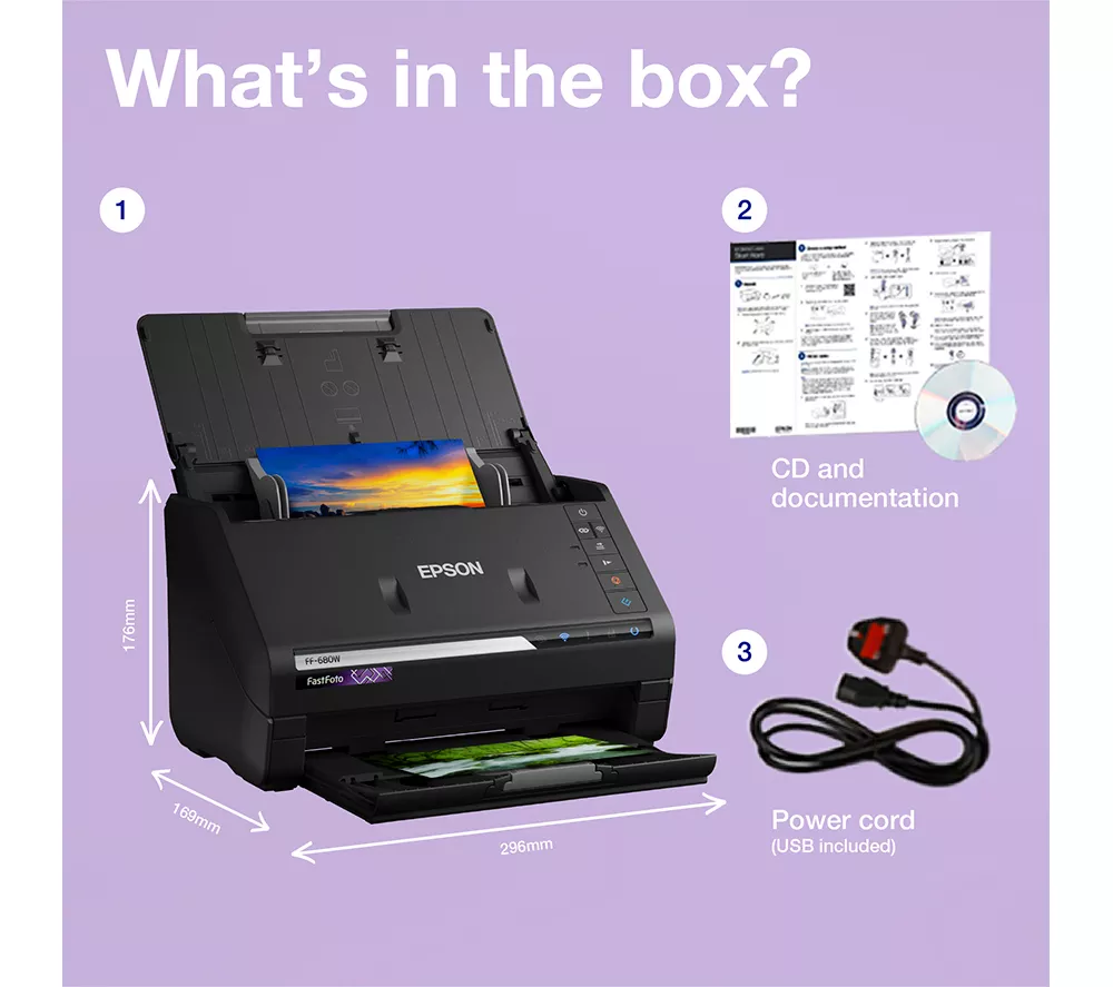 EPSON FastFoto FF-680W Photo Scanner