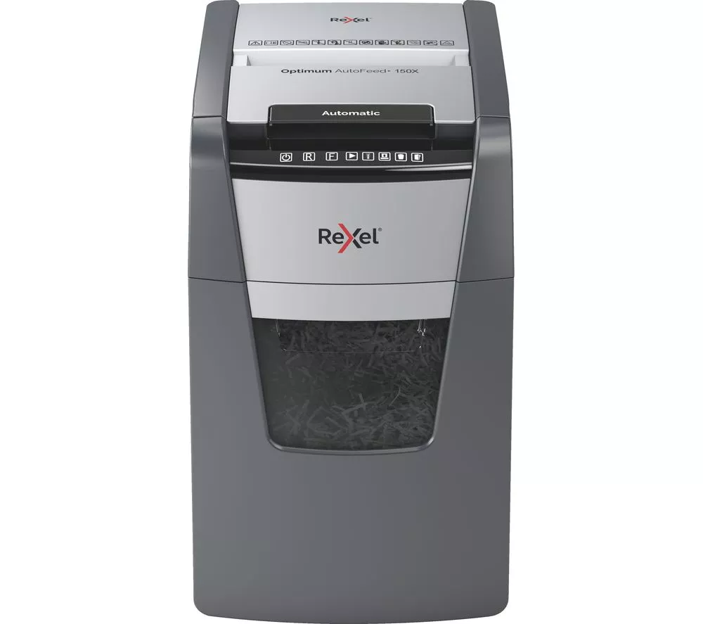 REXEL Optimum AutoFeed+ 150X Cross Cut Paper Shredder