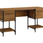 TEKNIK Iron Foundry 5427134 Desk - Checked Oak