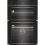 BEKO Pro RecycledNet BBXDF29300Z Electric Double Oven - Black Steel